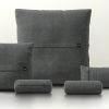 pillow set 4 - pique - dark grey
