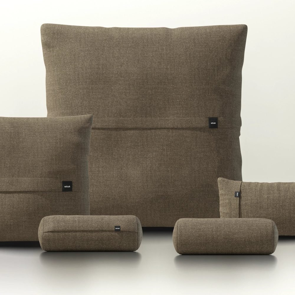 pillow set 4 - pique - taupe