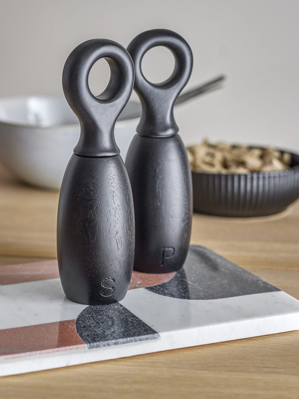 Martim Salt & Pepper Mill, Black, Rubberwood - Image 2