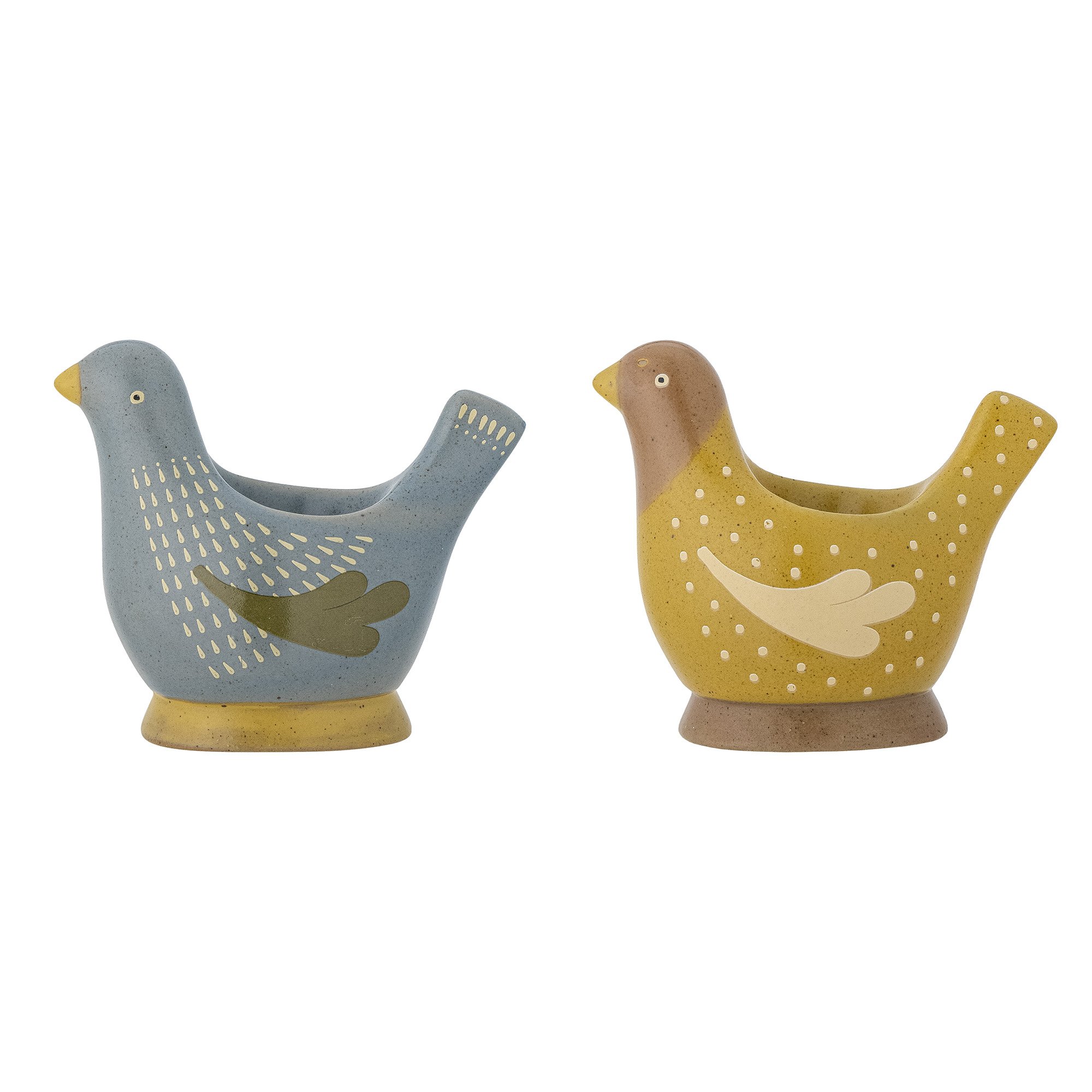 Birdy Egg Cup, Blue, Stoneware