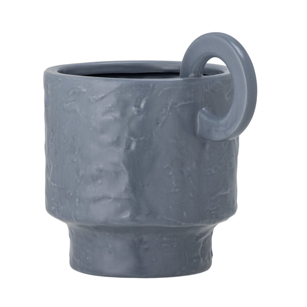 Alfine Flowerpot, Blue, Stoneware - Image 3