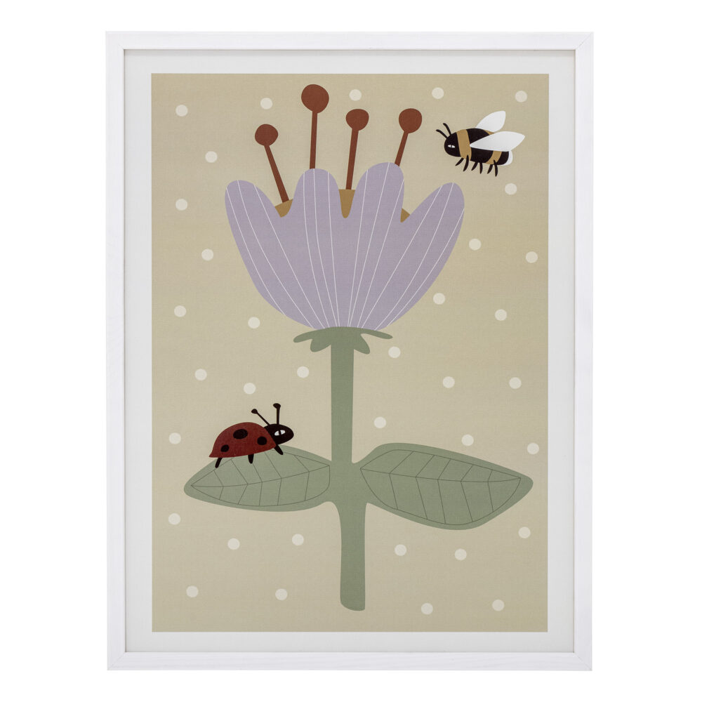 Numa Illustration w/ Frame, White, Pine