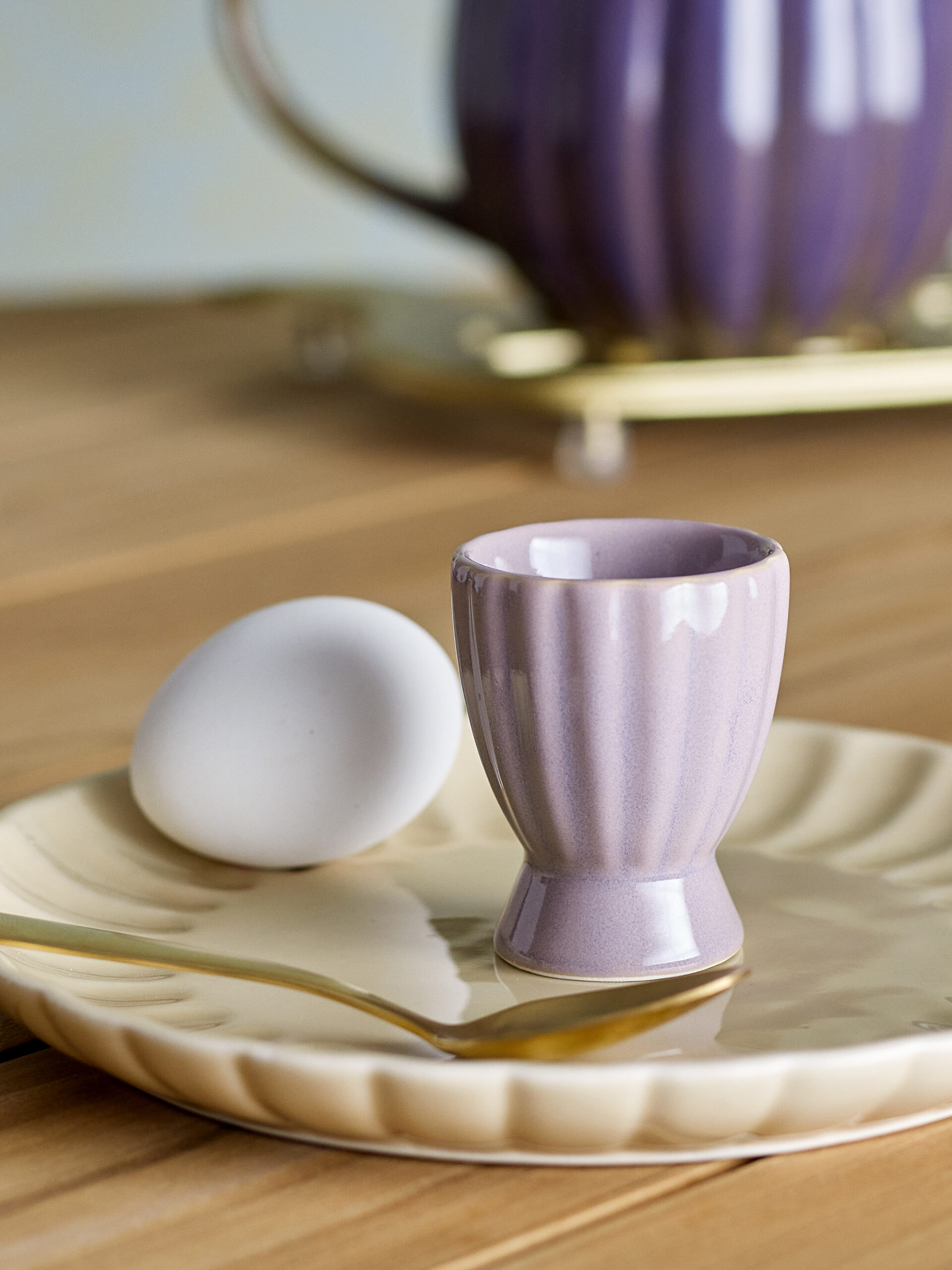 Latina Egg Cup, Rose, Stoneware - Image 2