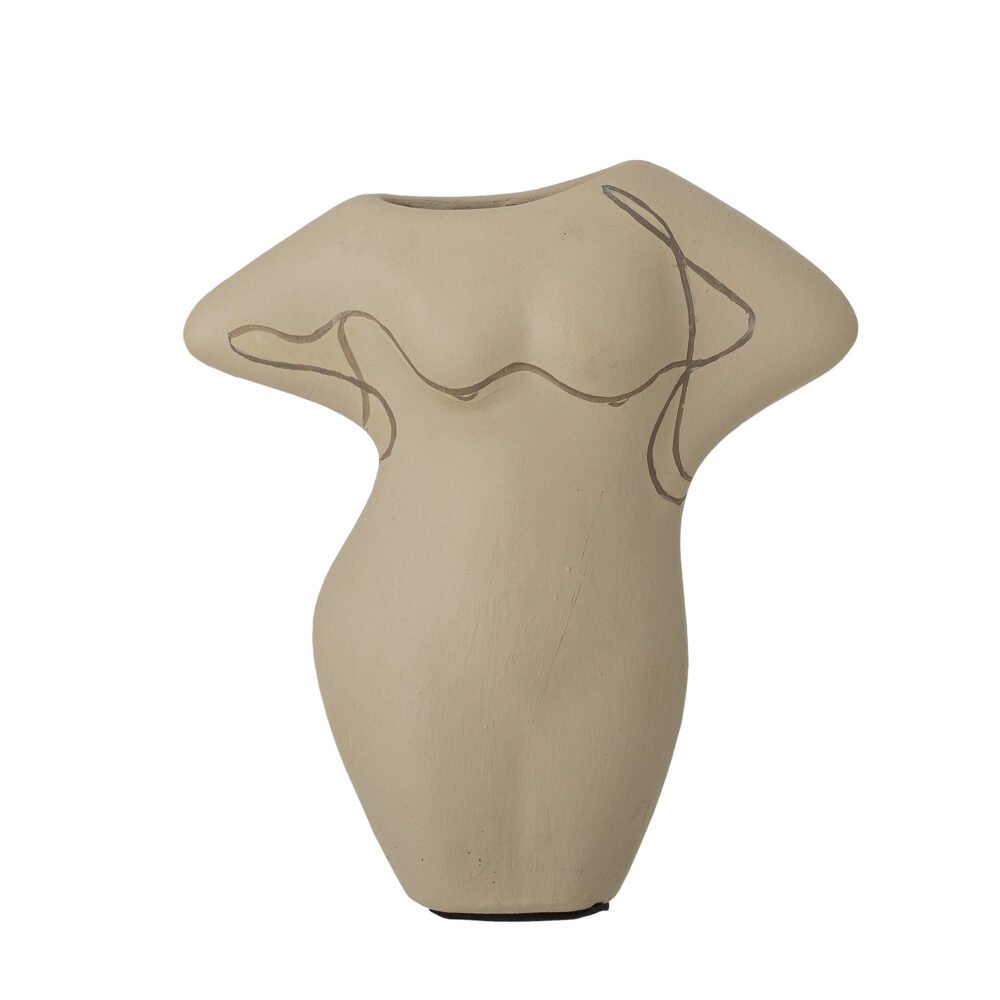 Lulu Deco Vase, Nature, Terracotta