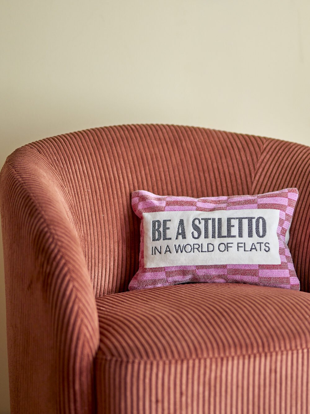 Elder Cushion, Pink, Cotton - Image 4