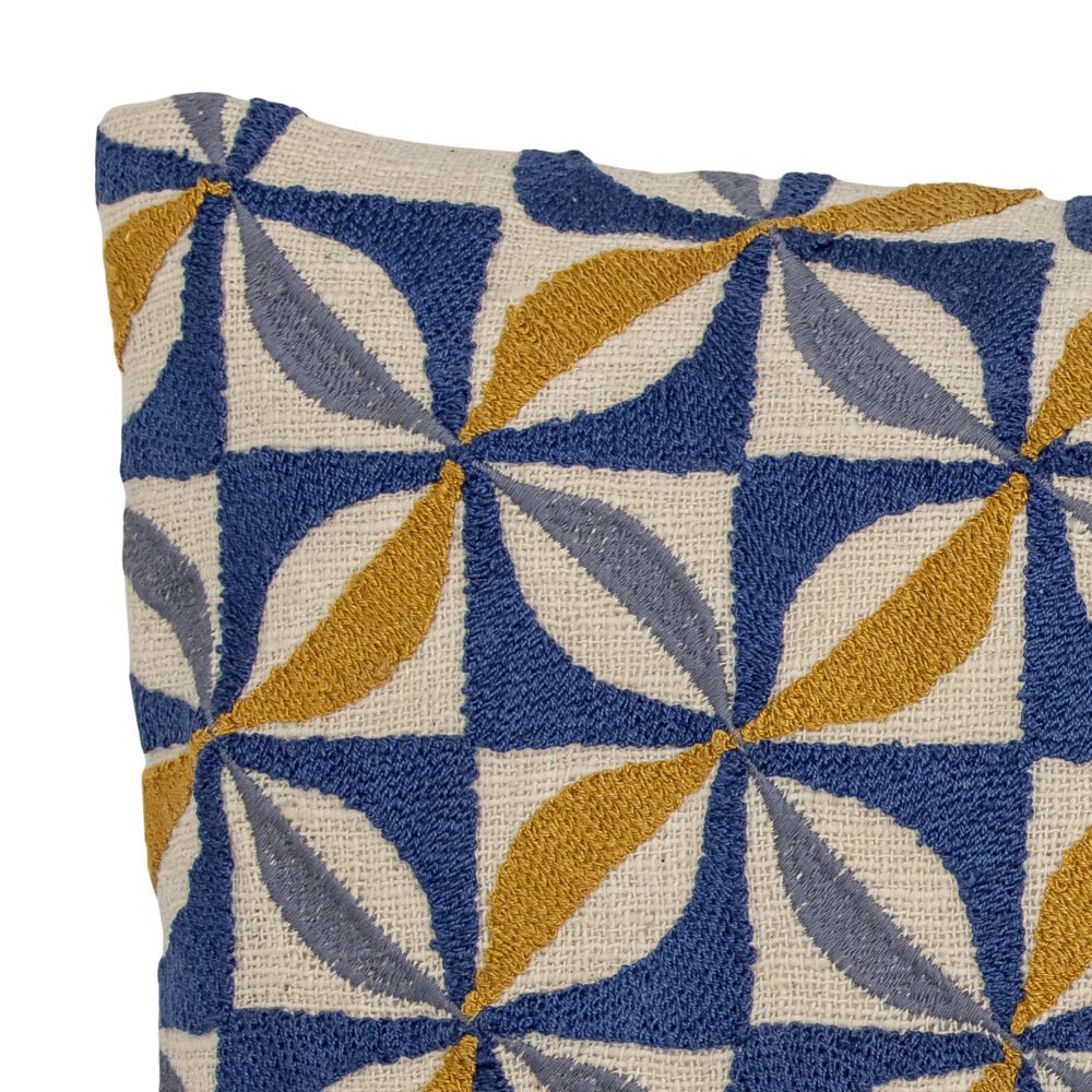 Calia Cushion, Blue, Cotton - Image 3
