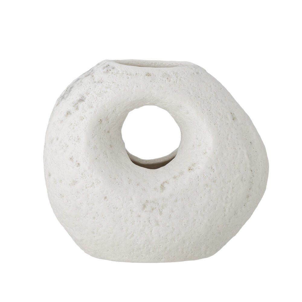 Caia Vase, White, Stoneware