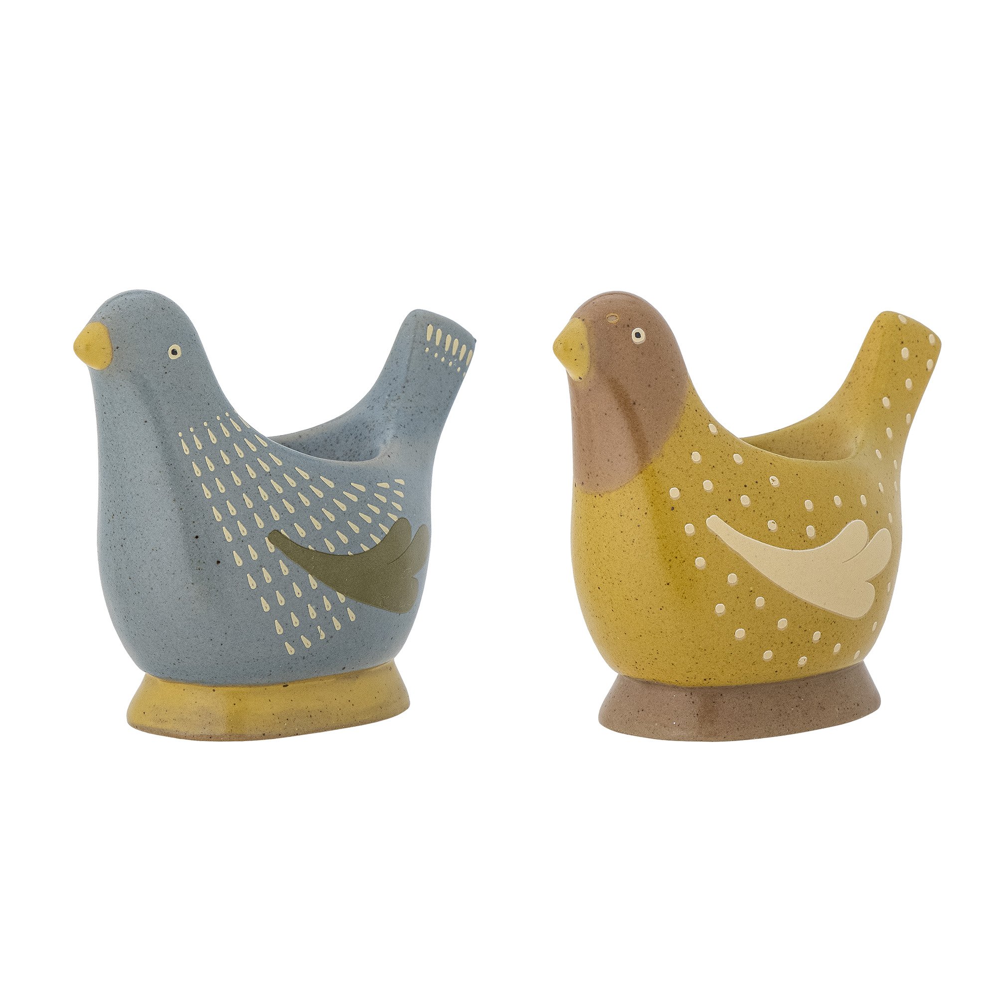 Birdy Egg Cup, Blue, Stoneware - Image 2
