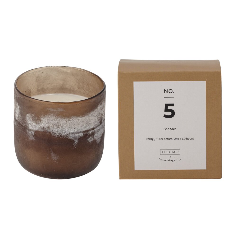 NO.5-Sea Salt Scent Candle, Brown, Wax