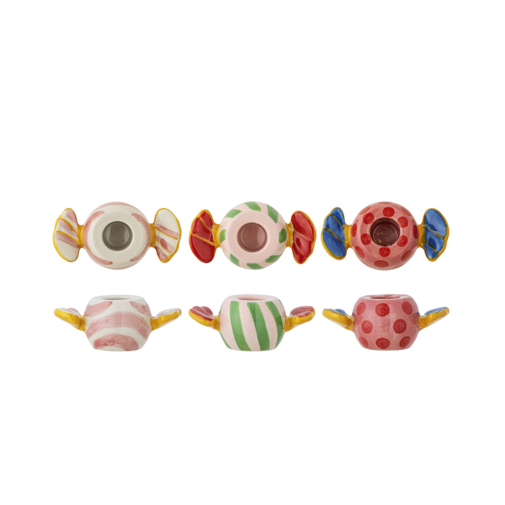 Caramella Candle Holder, Rose, Stoneware