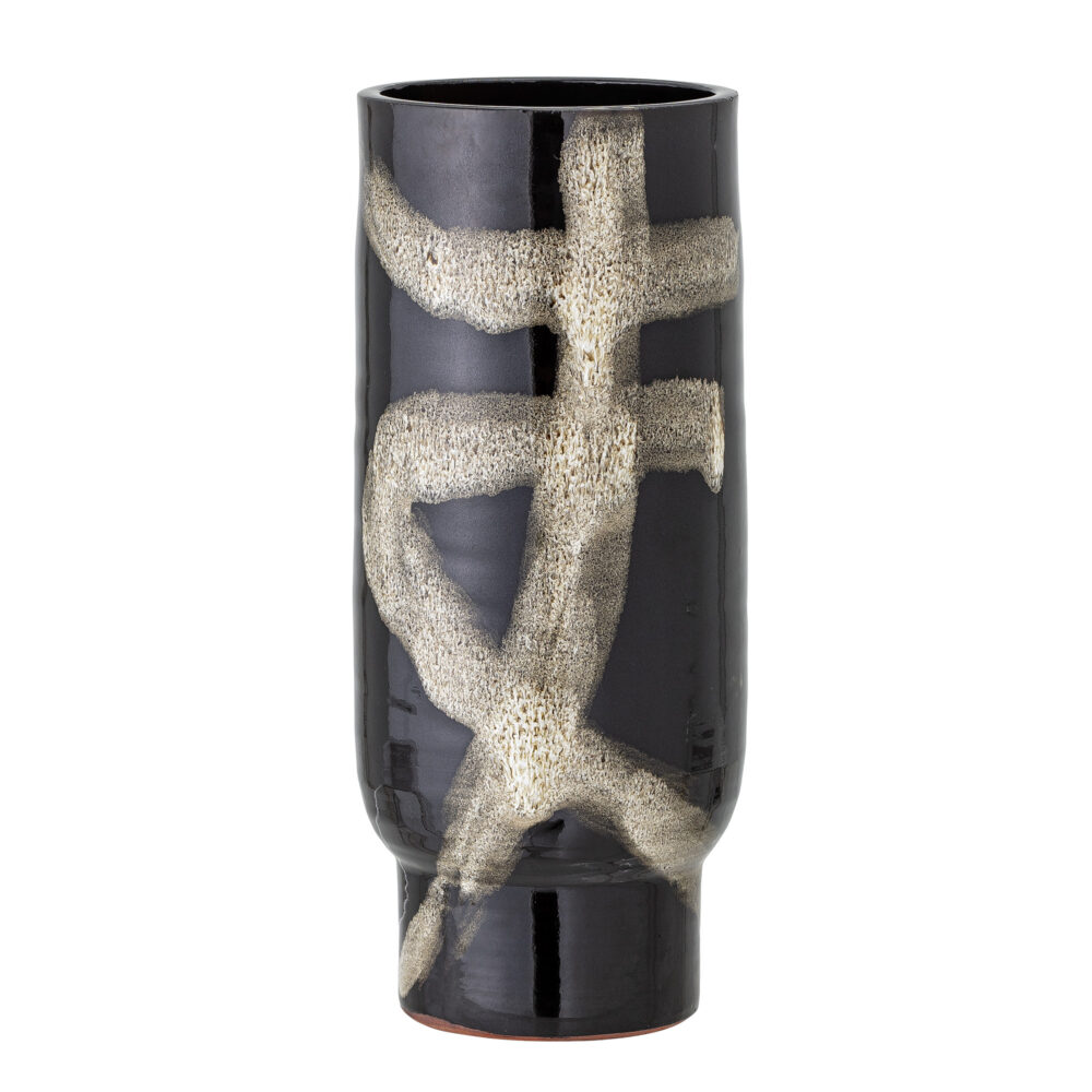 Vefa Vase, Black, Terracotta