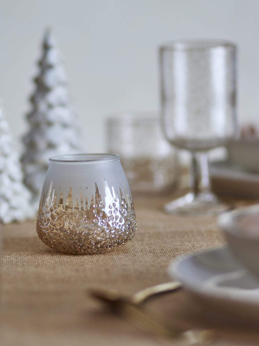 Fenjah Votive, Gold, Recycled Glass - Image 3