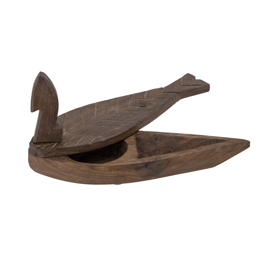 Hamida Box w/Lid, Brown, Reclaimed Wood - Image 4