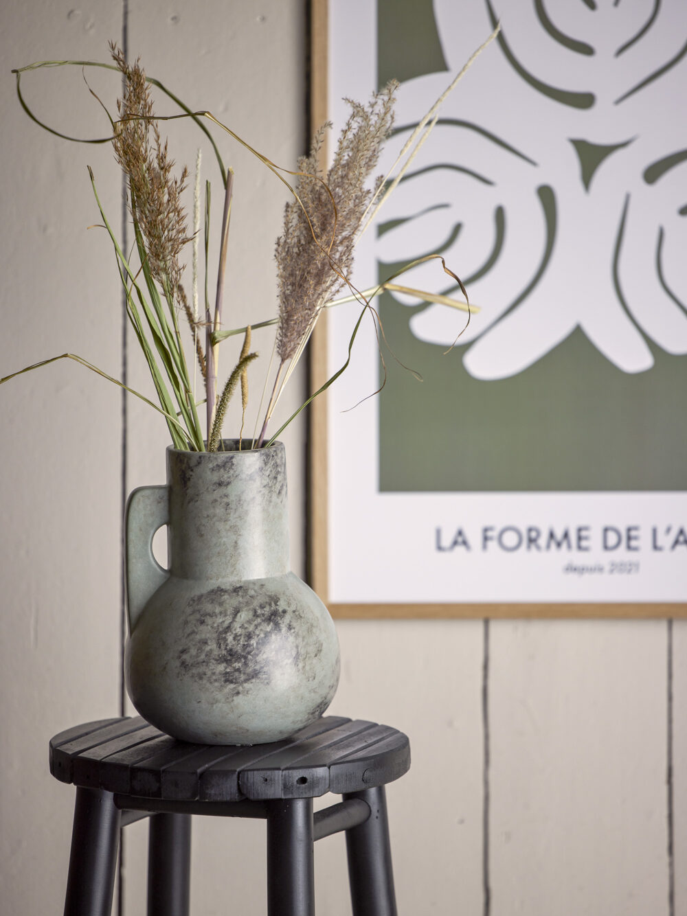 Tias Vase, Grey, Ceramic - Image 5