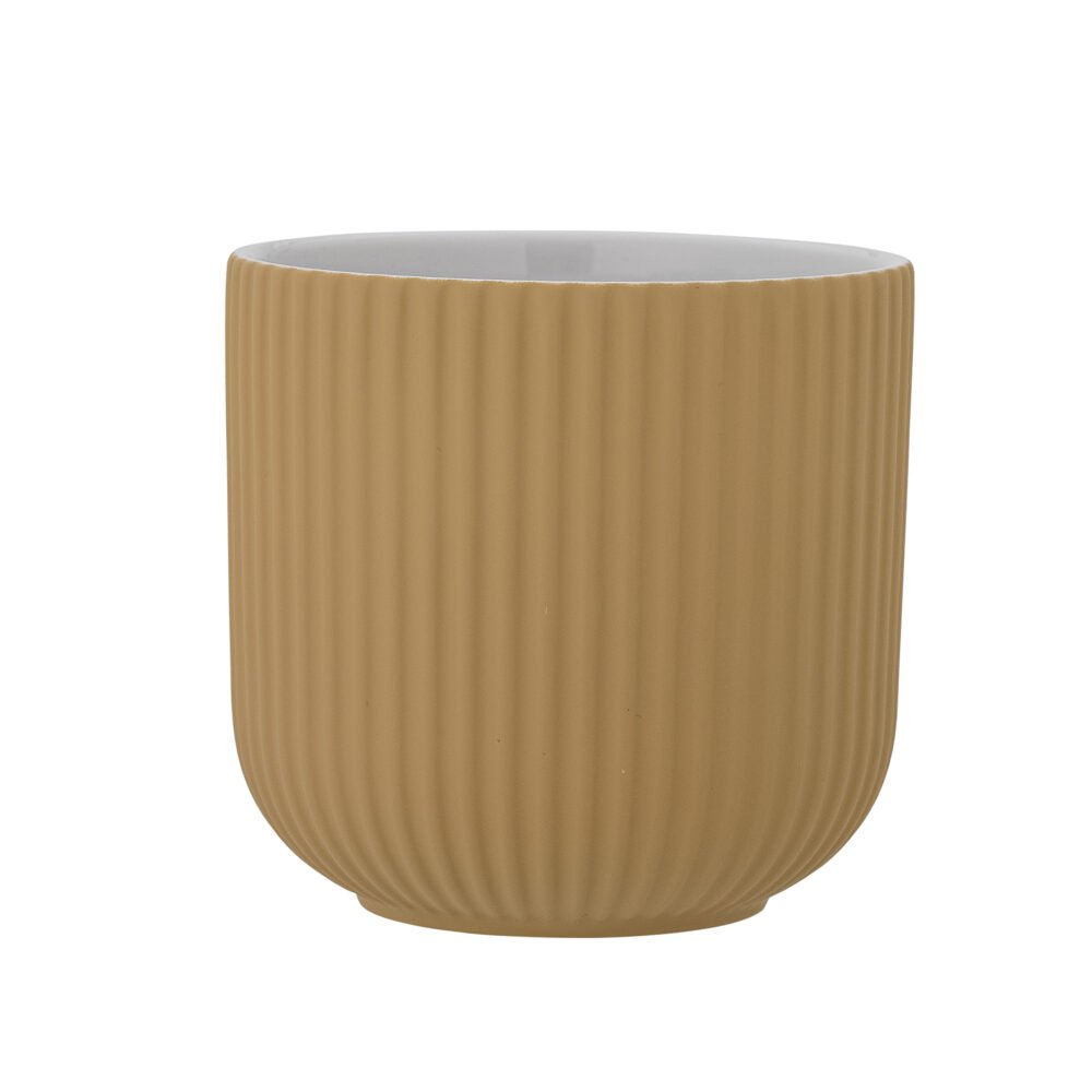 Kamma Flowerpot, Yellow, Stoneware