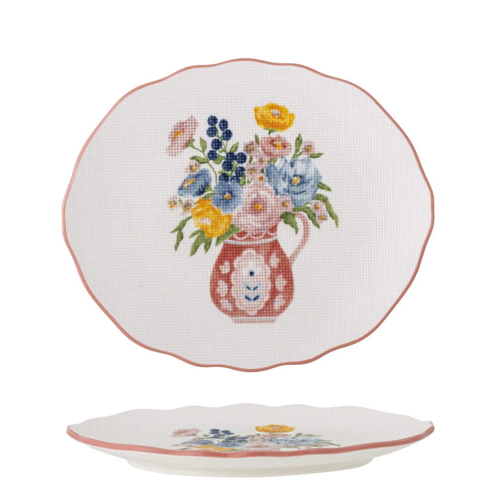 Dorothy Plate, Rose, Stoneware