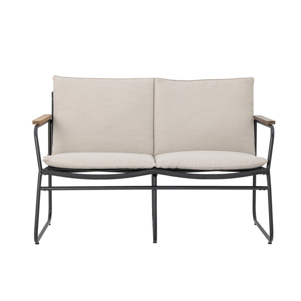 Hampton Sofa, Black, Metal