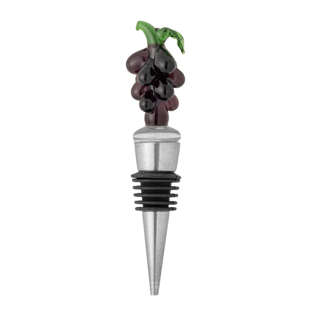 Lynn Wine Stopper, Purple, Glass