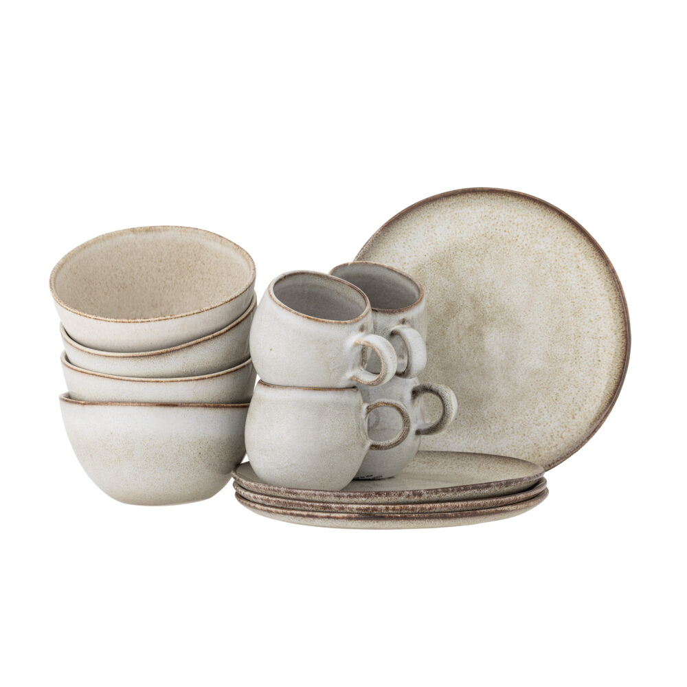 Sandrine Breakfast Set, Nature, Stoneware