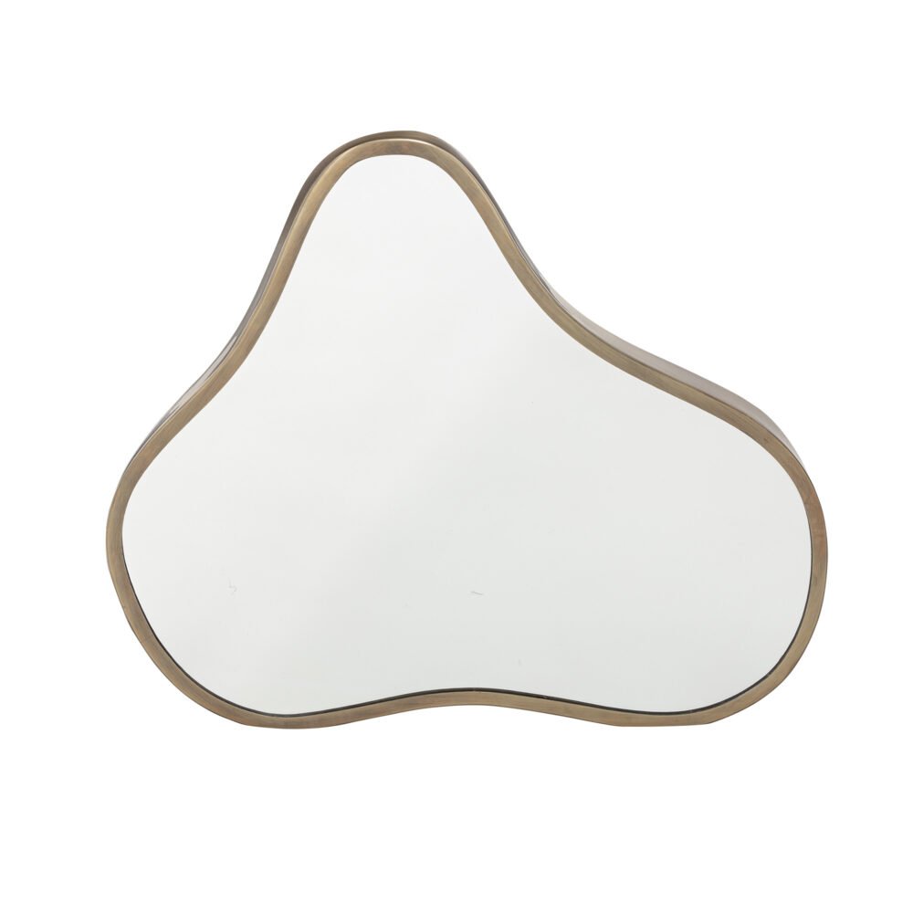 Abigail Wall Mirror, Brass, Metal