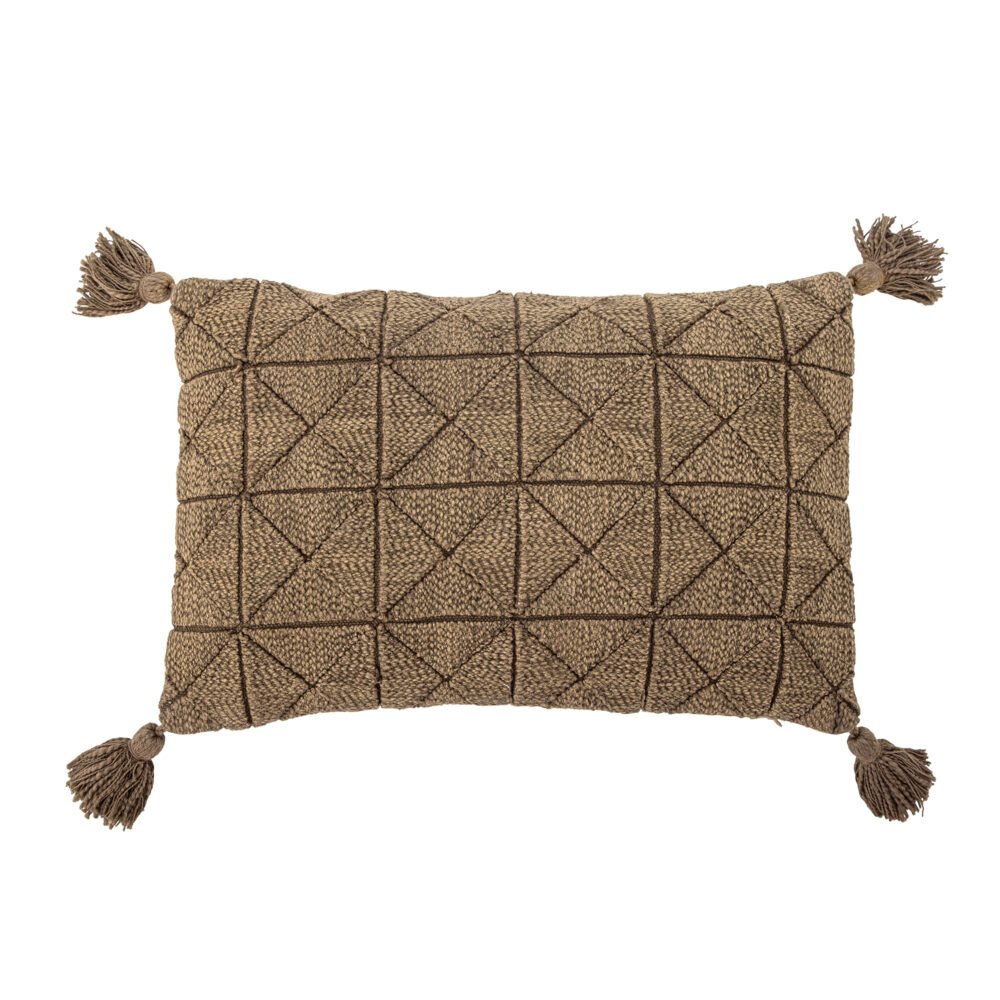Auna Cushion, Brown, Cotton