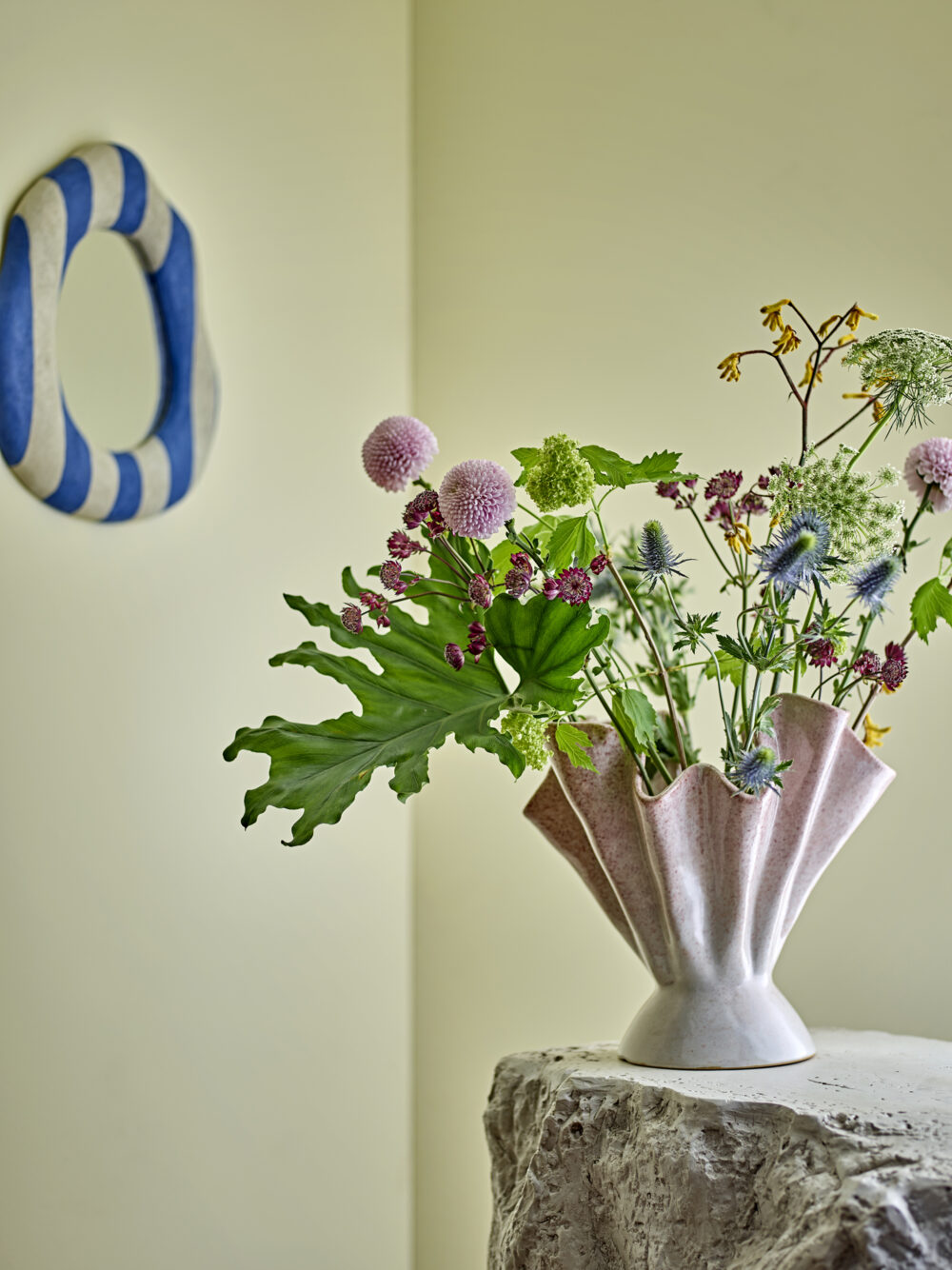 Plier Vase, Rose, Stoneware - Image 4