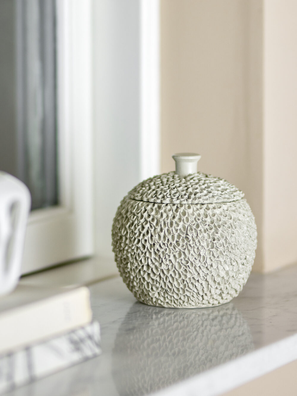 Briar Jar w/Lid, Grey, Polyresin - Image 3