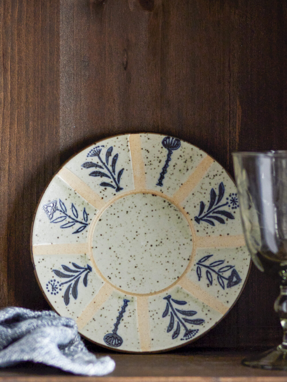 Leonie Plate, Blue, Stoneware - Image 4