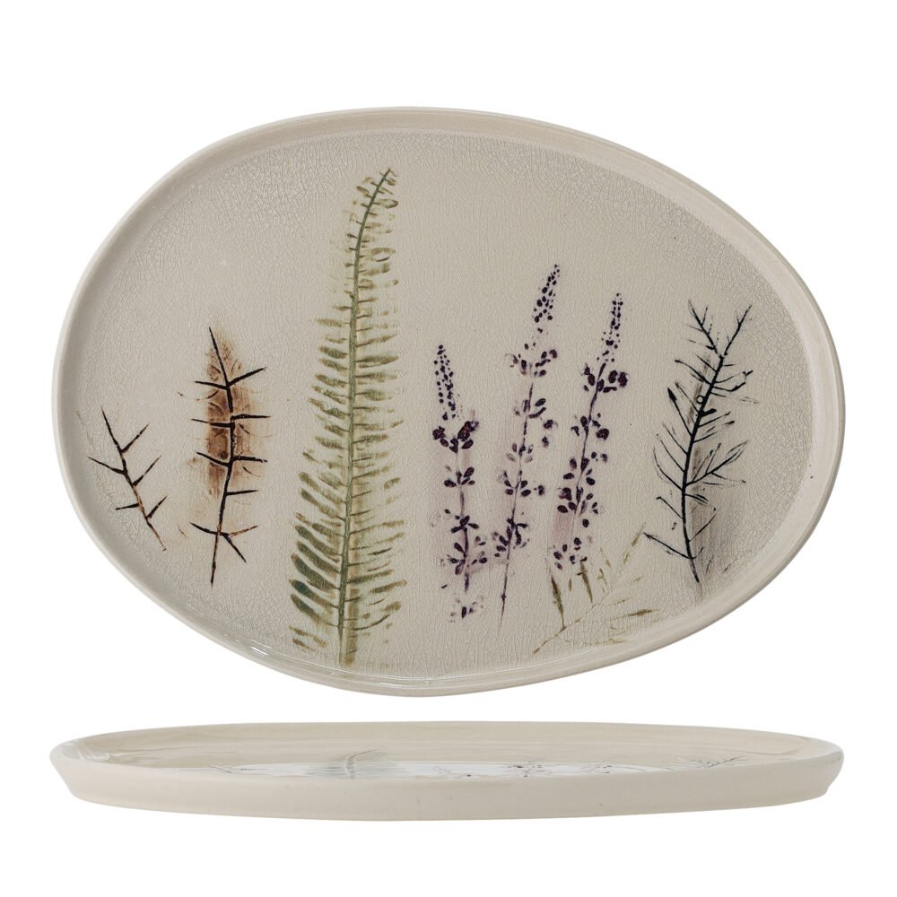Bea Serving Plate, Nature, Stoneware