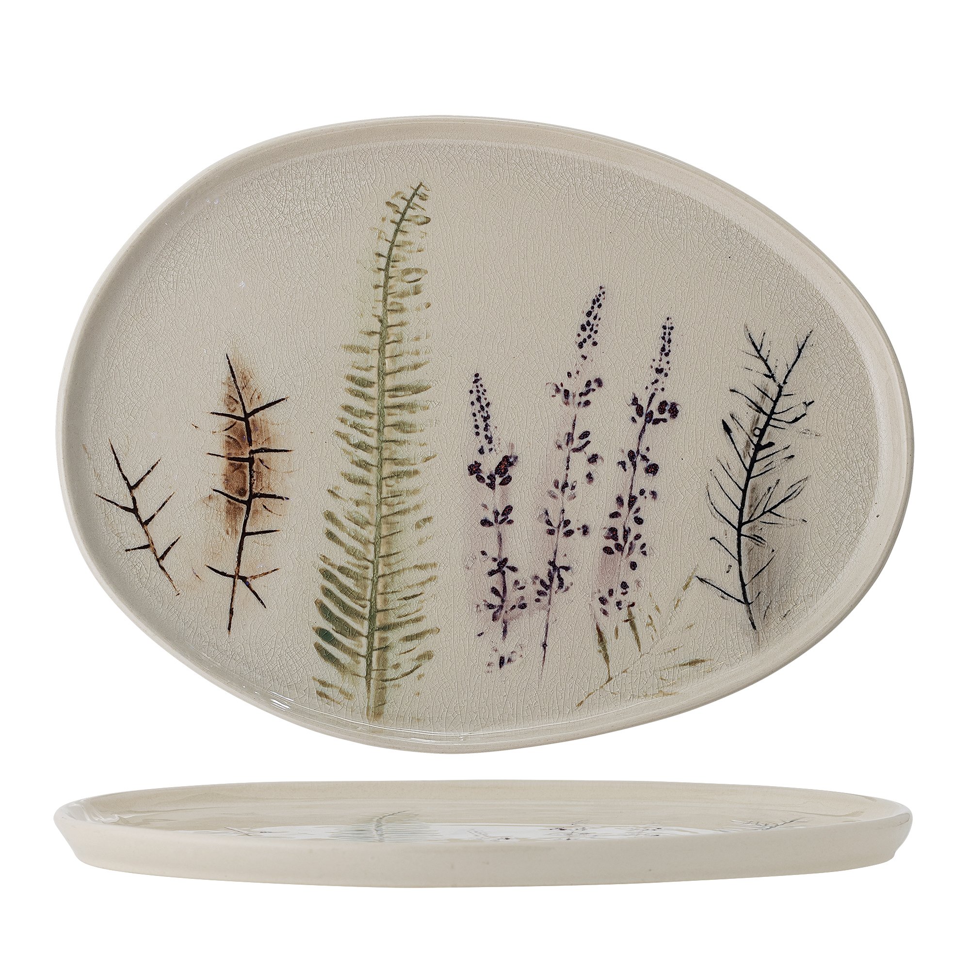Bea Serving Plate, Nature, Stoneware