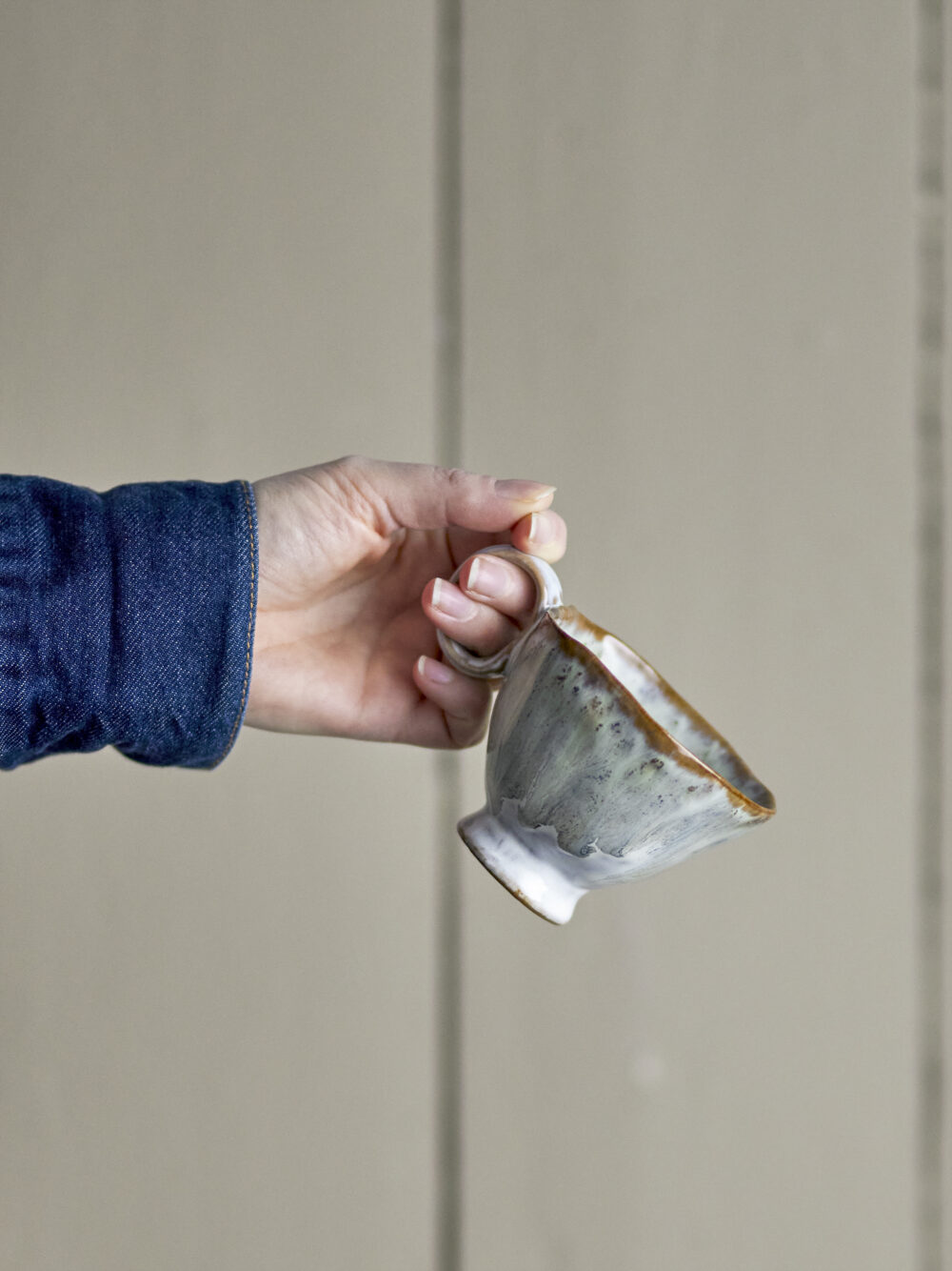 Imogen Cup, Green, Stoneware - Image 3