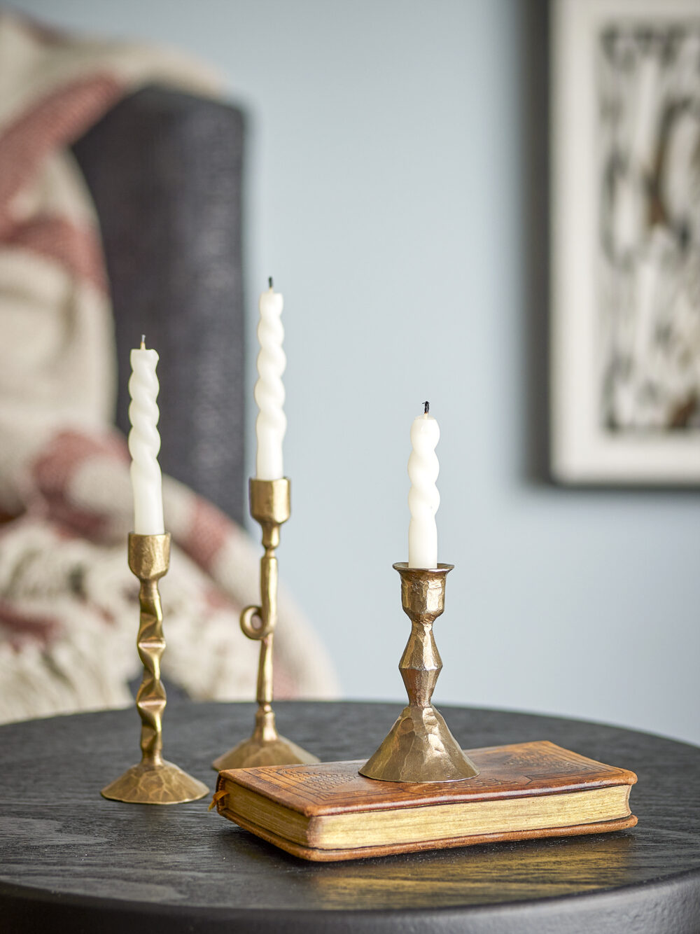Efsa Candle Holder, Brass, Metal - Image 3