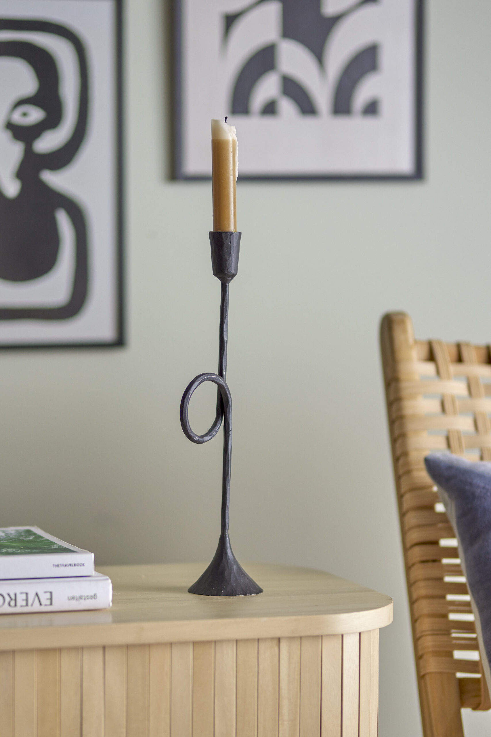 Jada Candle Holder, Black, Metal - Image 4