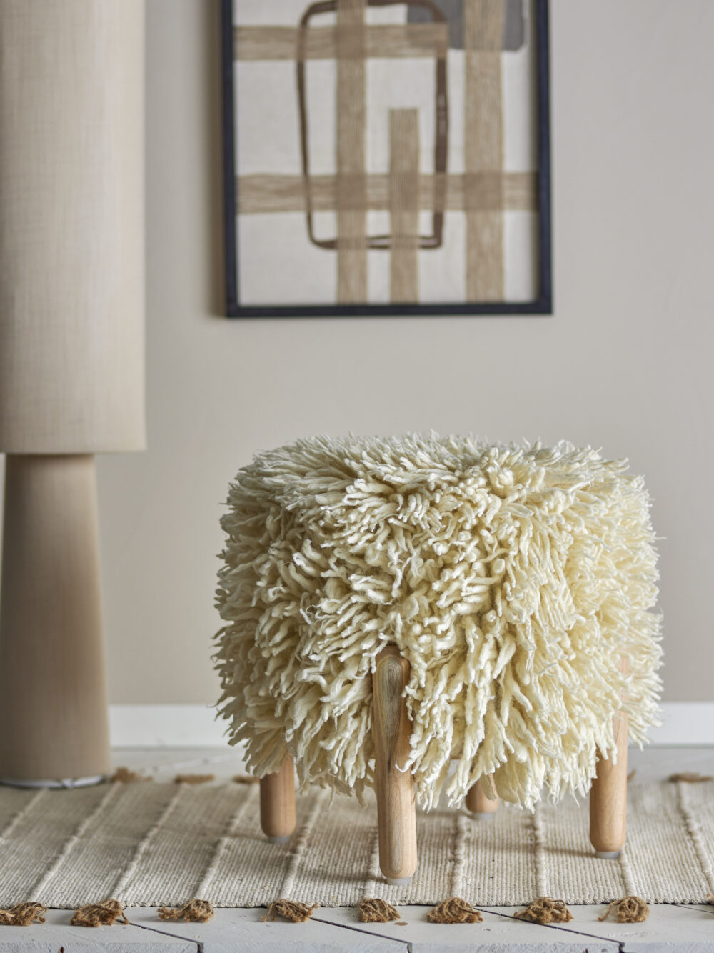 Lomba Stool, Nature, Wool - Image 4