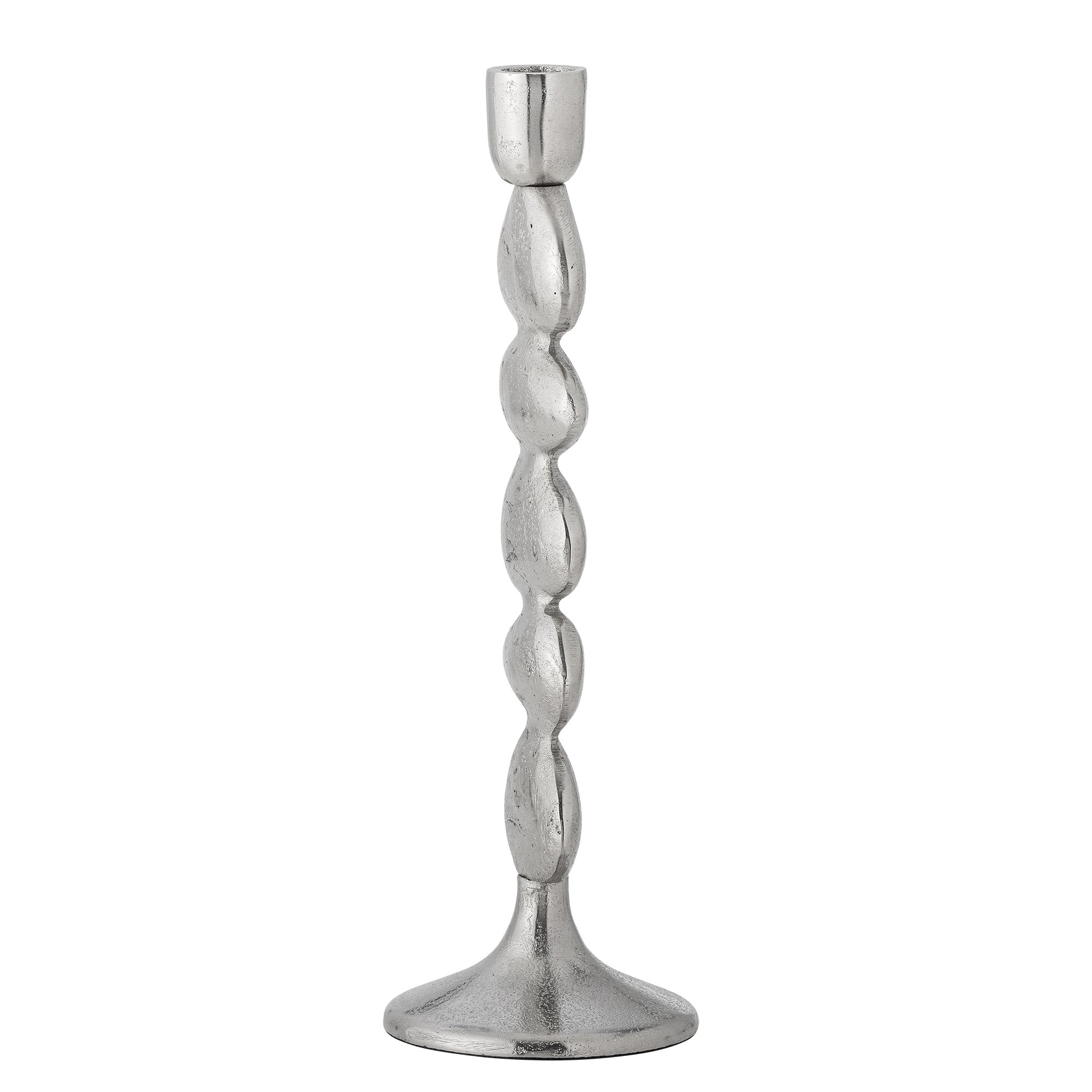 Metina Candle Holder, Silver, Aluminum - Image 2
