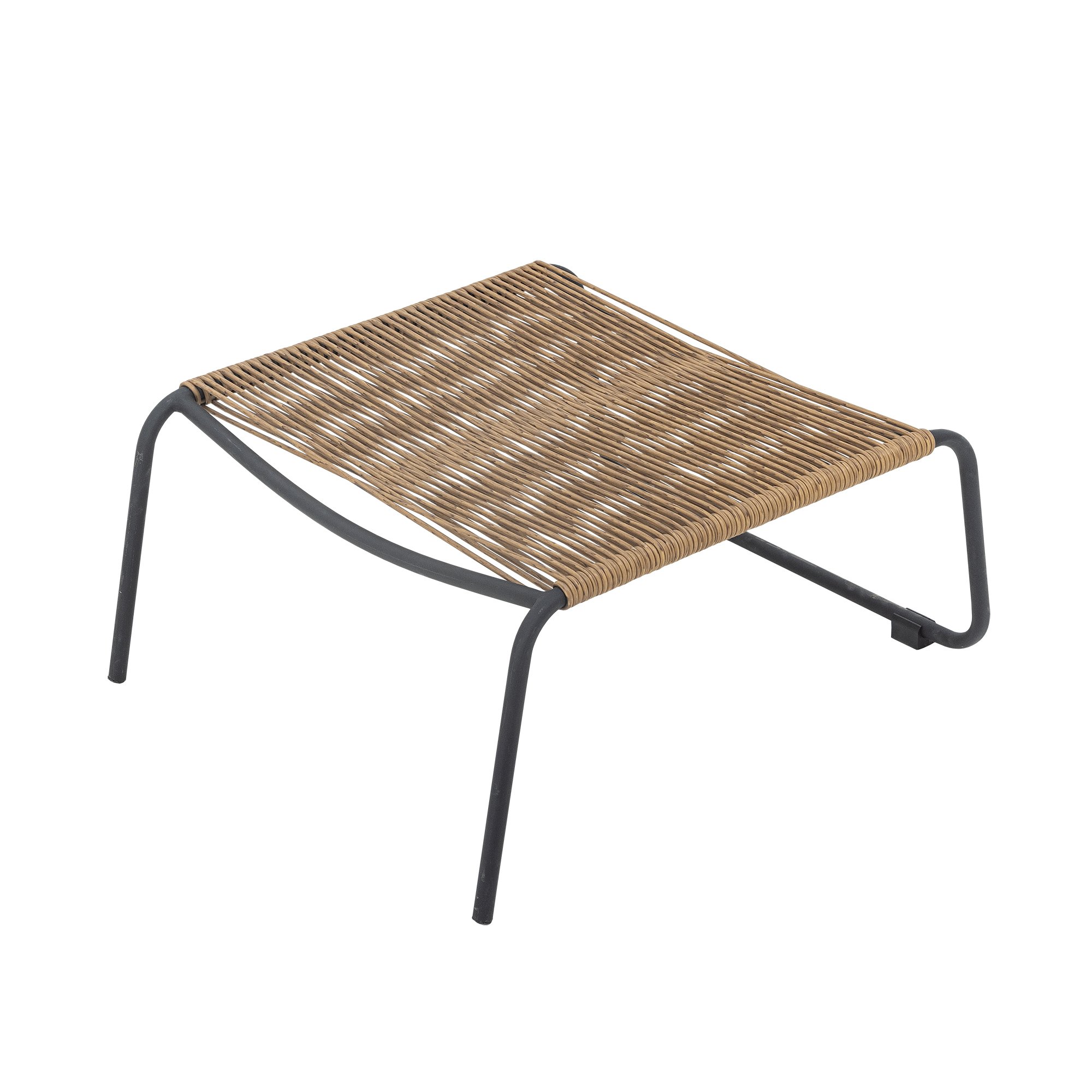 Boel Deck Chair with Stool, Nature, Metal - Image 2