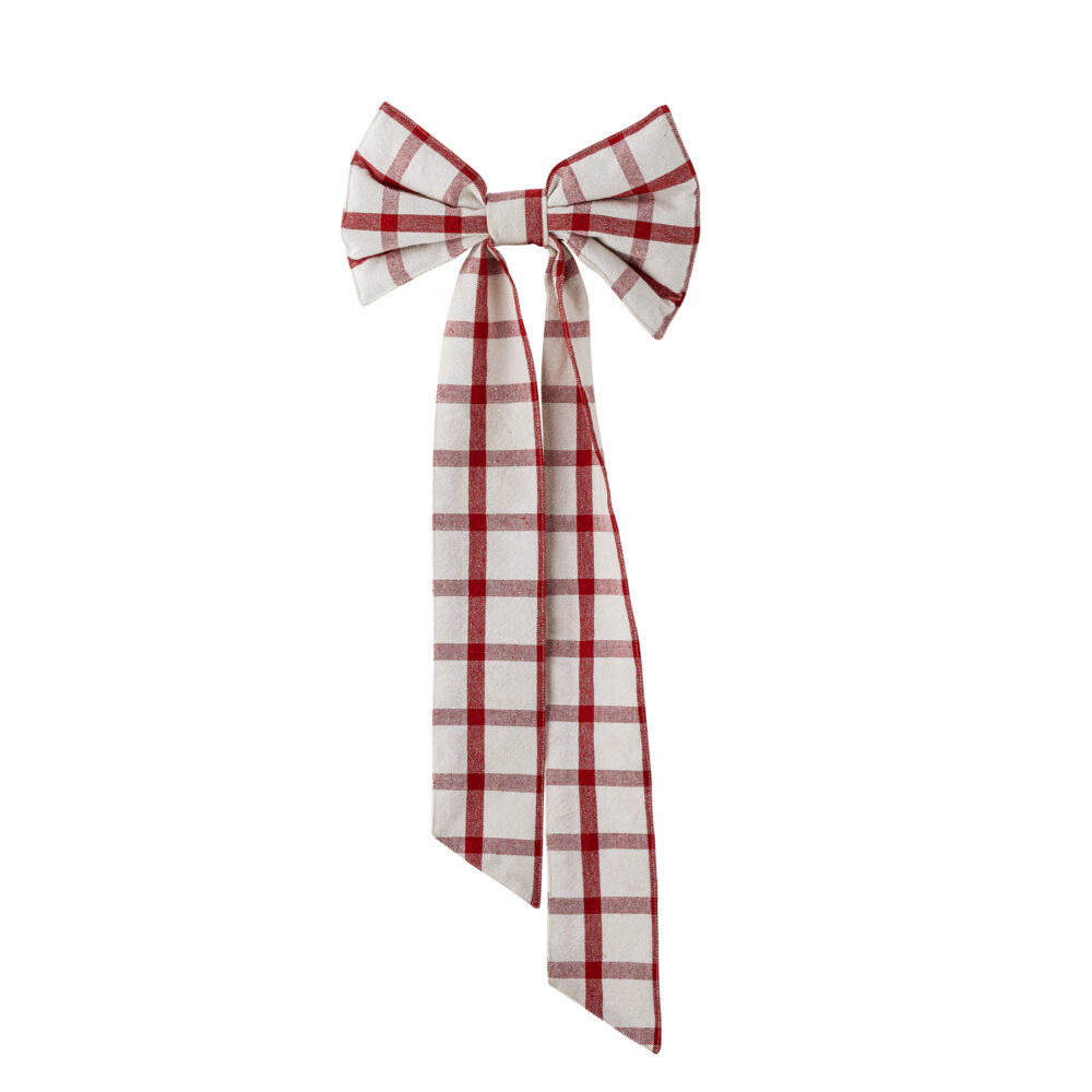 Ruby Deco Bow, Red, Cotton