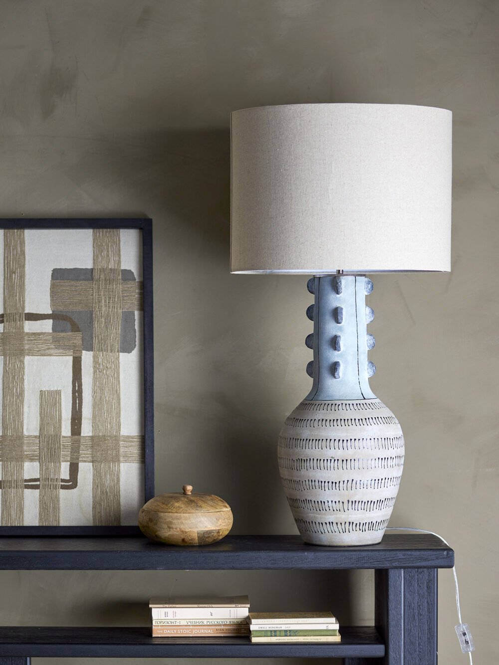 Gadiela Floor Lamp, Blue, Stoneware - Image 6
