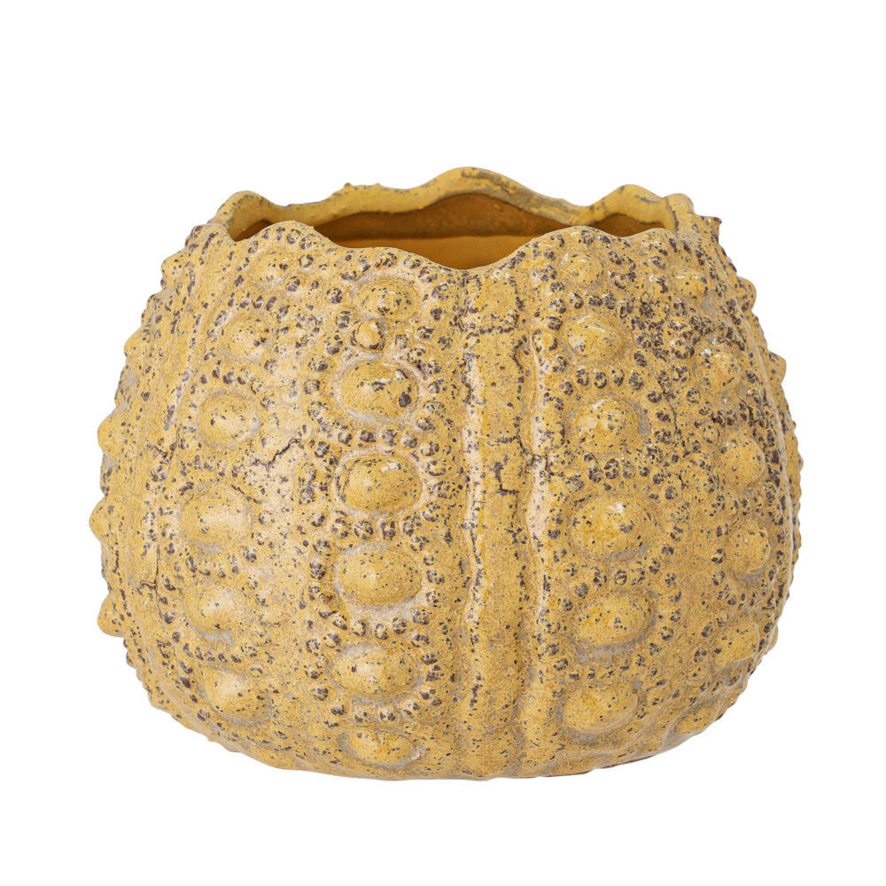 Logan Flowerpot, Yellow, Stoneware