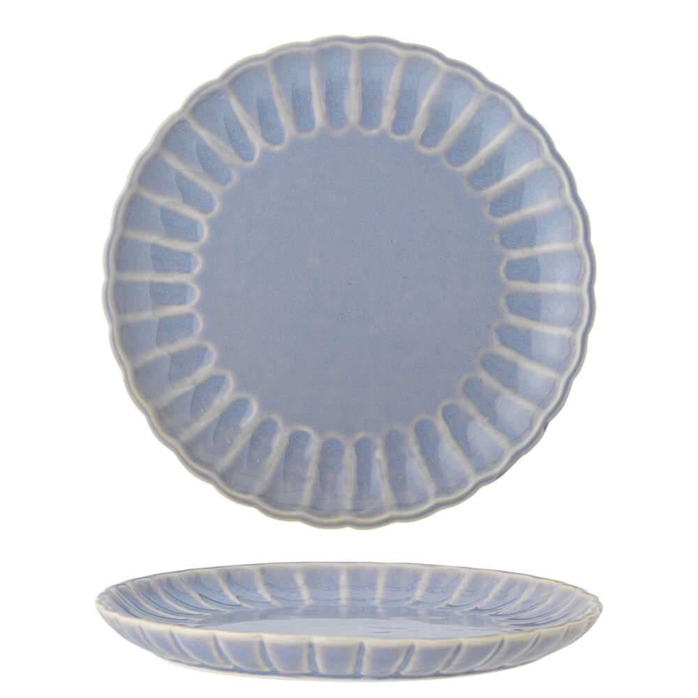 Latina Plate, Blue, Stoneware