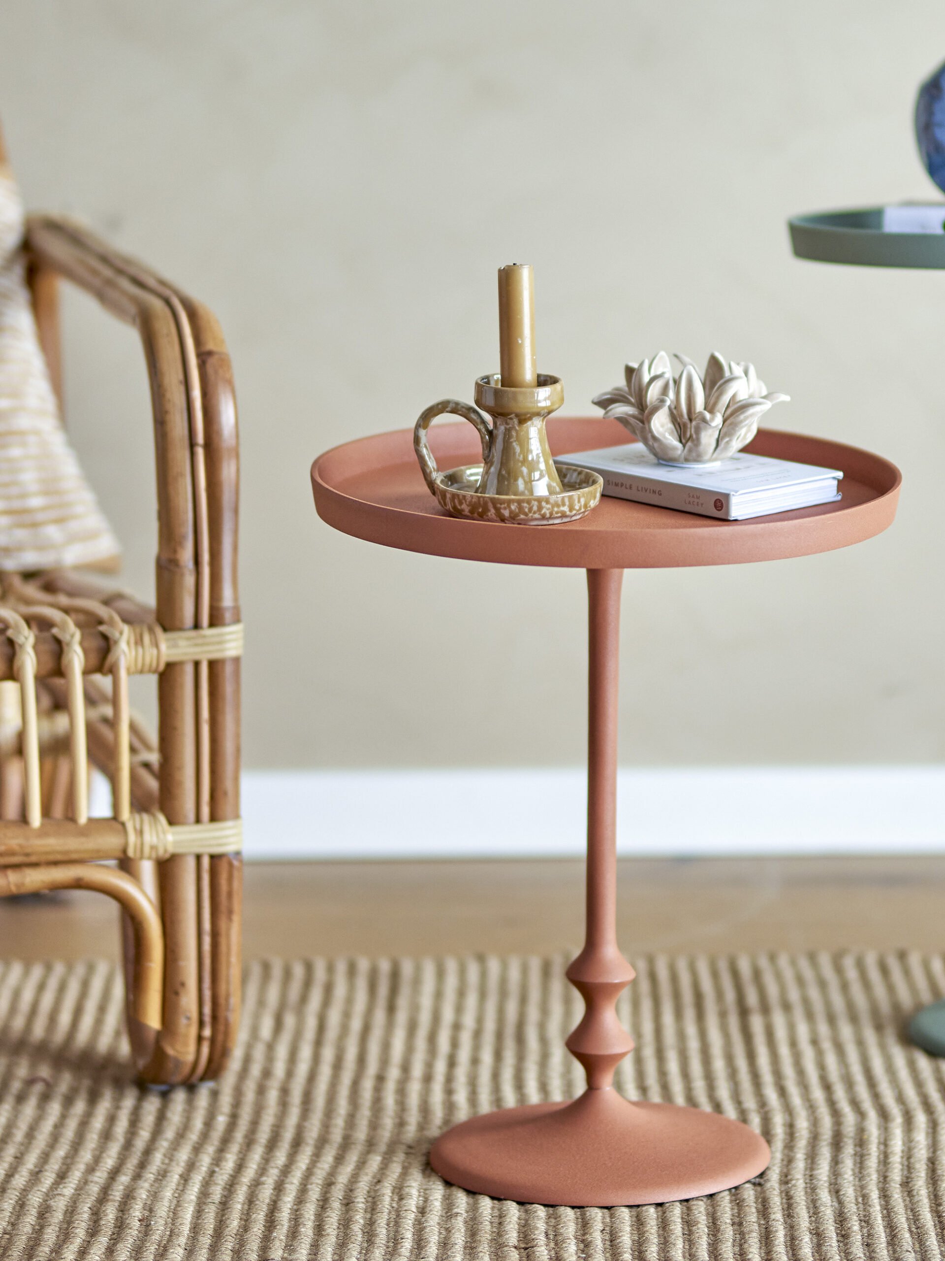 Anjou Side Table, Orange, Aluminum - Image 3