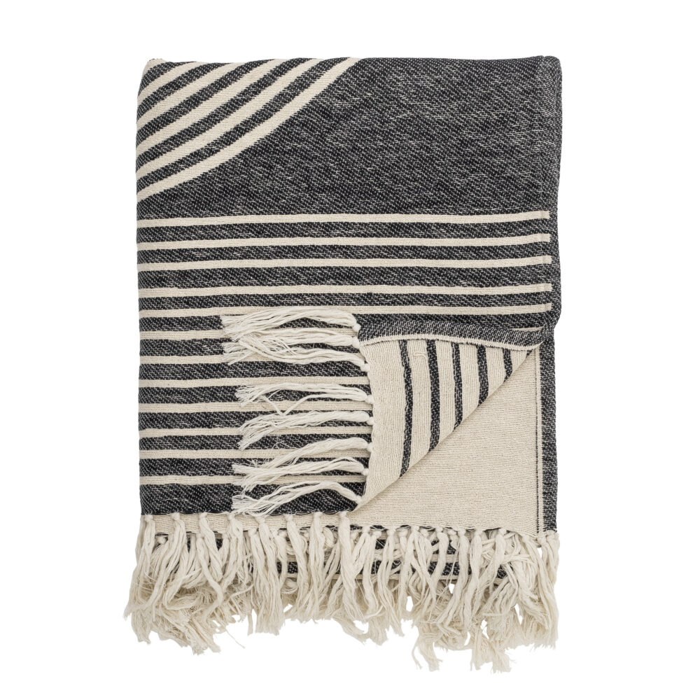 Anek Throw, Black, Cotton