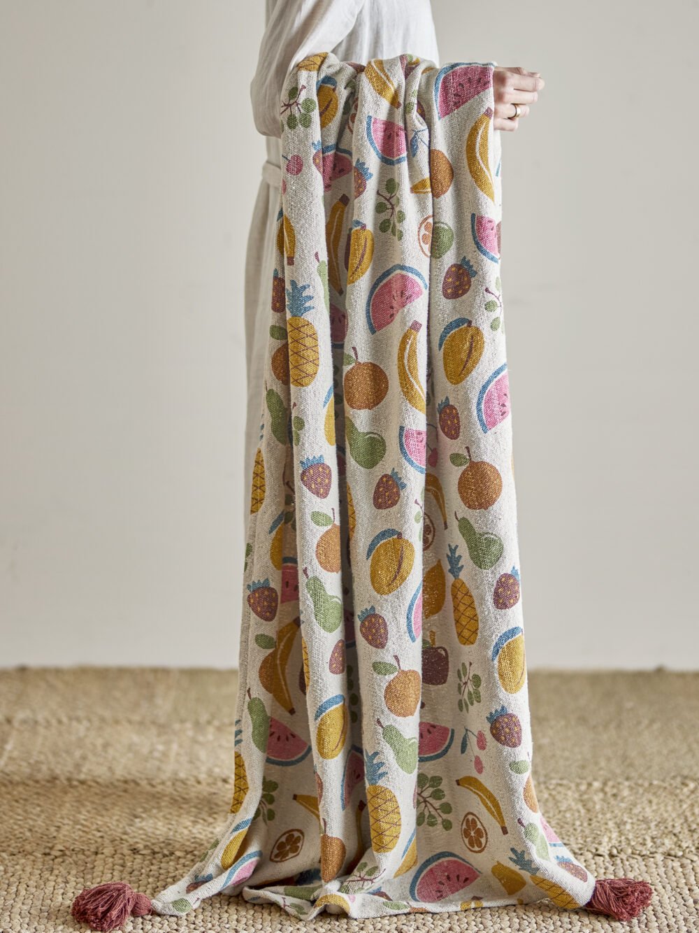 Fruitta Throw, Yellow, Recycled Cotton - Image 5