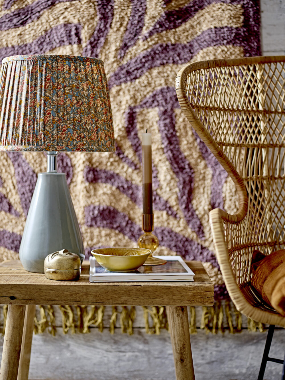 Izza Rug, Purple, Cotton - Image 3