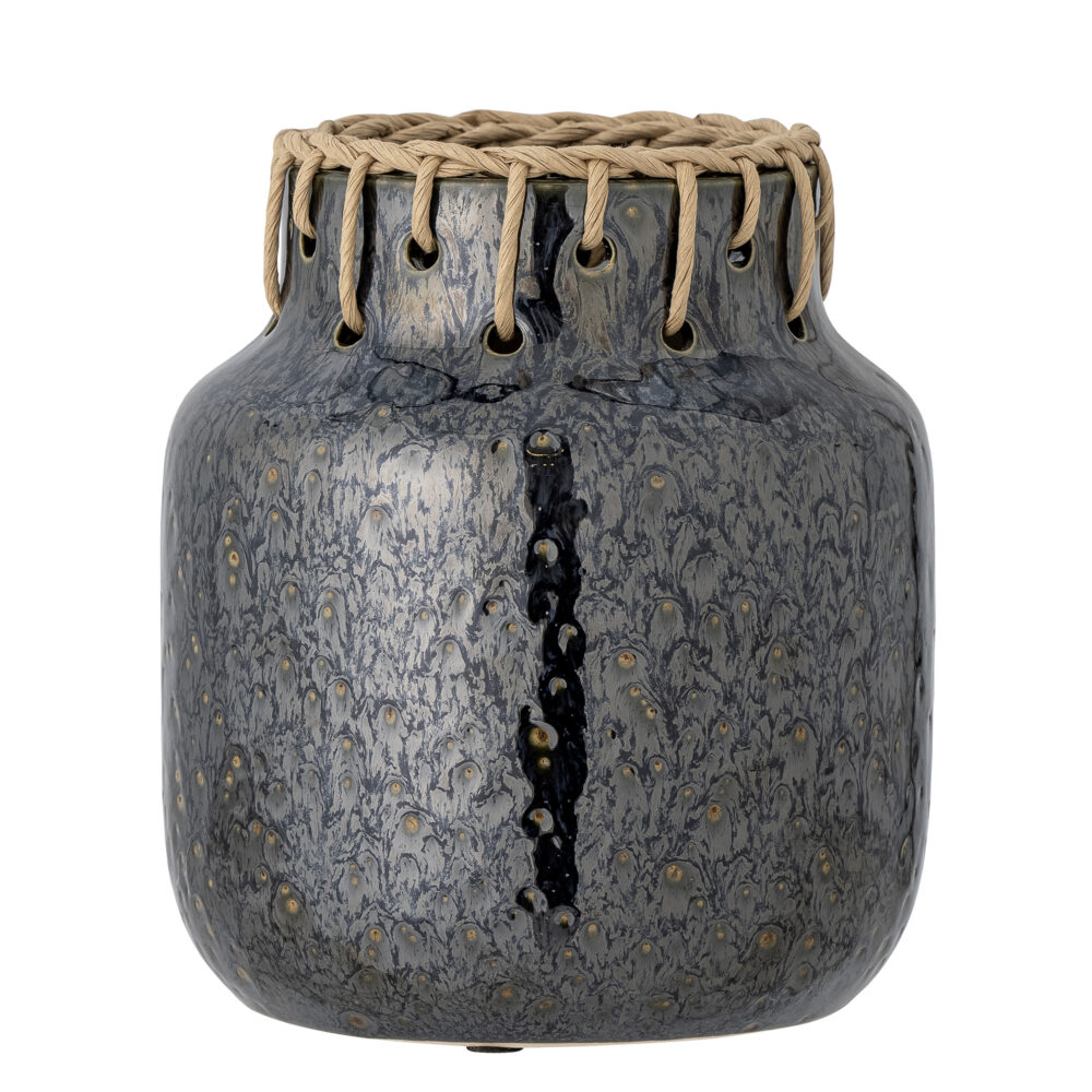 Janel Vase, Black, Ceramic