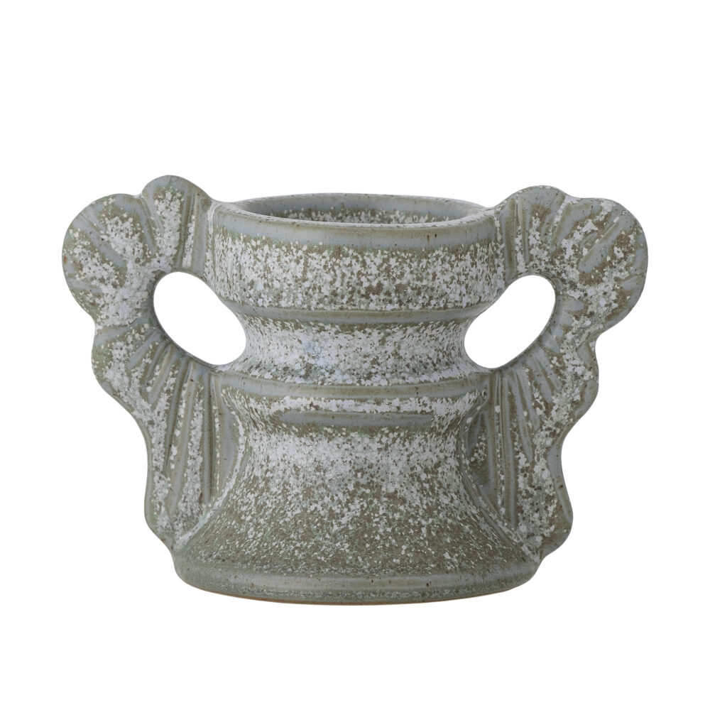 Hewa Candle Holder, Blue, Stoneware