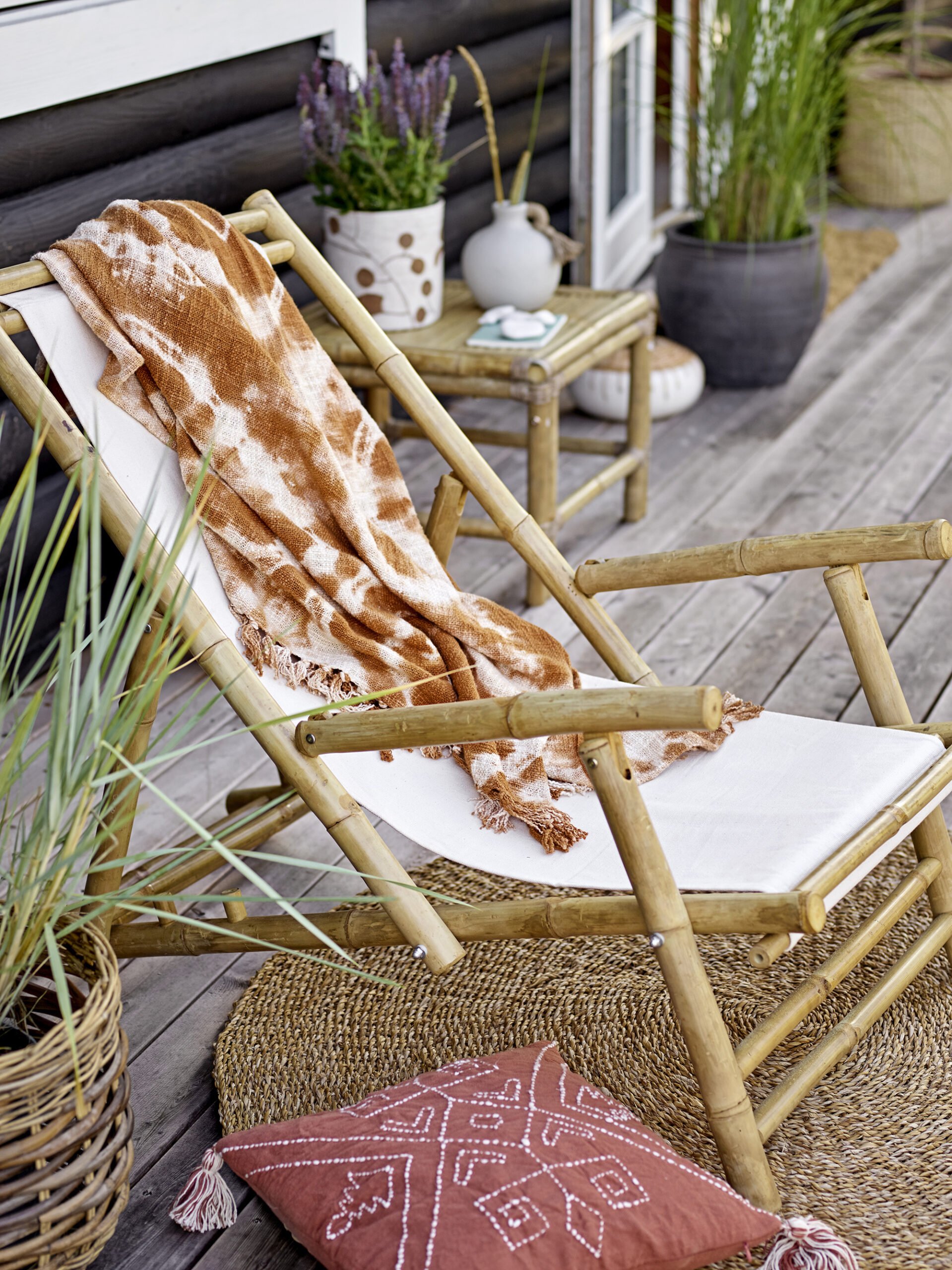 Korfu Deck Chair, Nature, Bamboo - Image 5