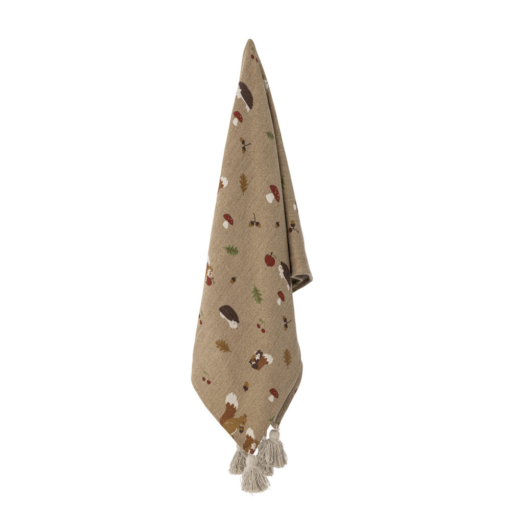Fall Throw, Brown, Recycled Cotton - Image 3