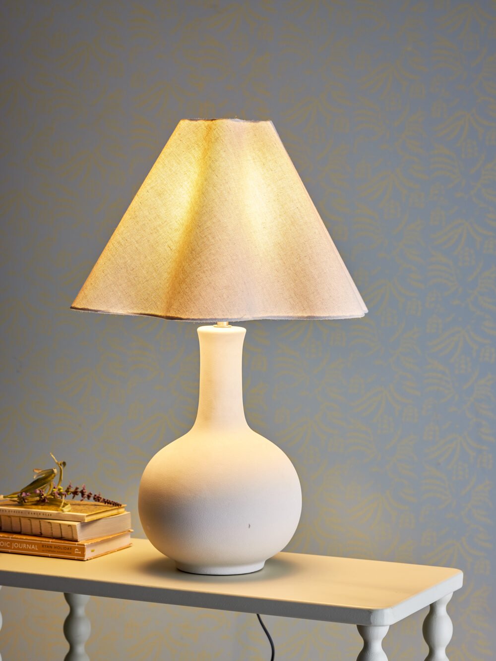 Heide Table lamp, White, Stoneware - Image 2