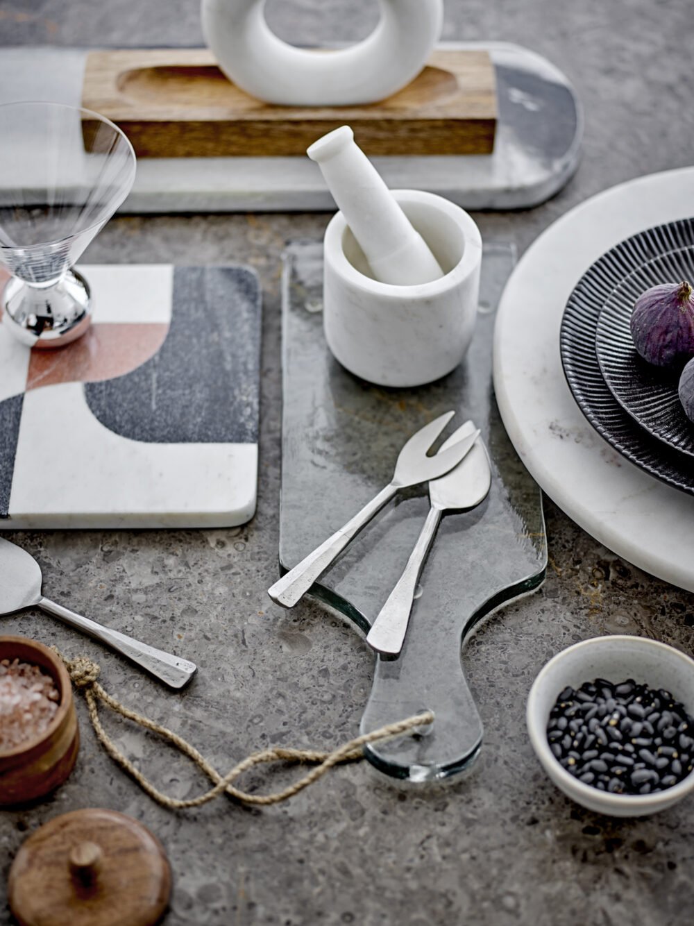 Jazzi Cutting Board, White, Marble - Image 5